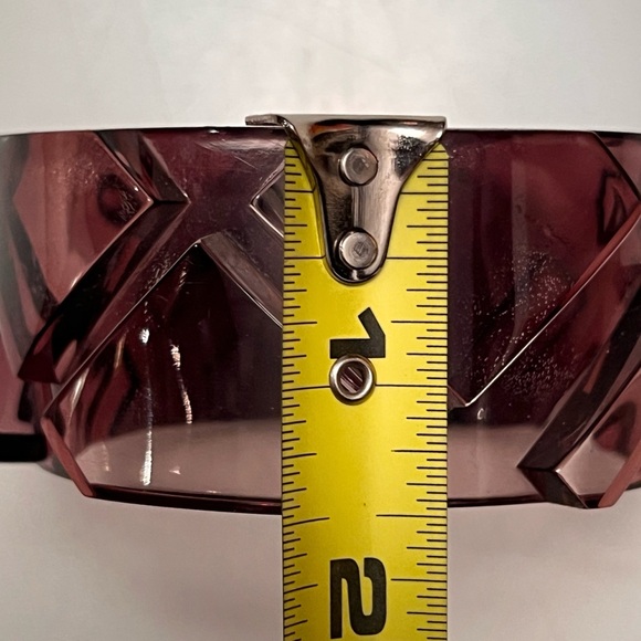 Burberry Prorsum Runway Plum Ombré Lucite Oversize Check Bracelet - Picture 5 of 8